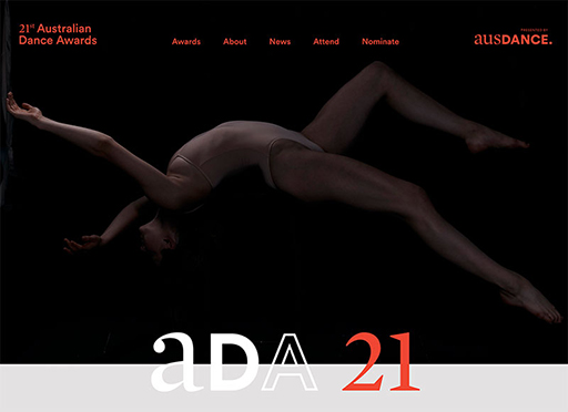 Australian Dance Awards website homepage