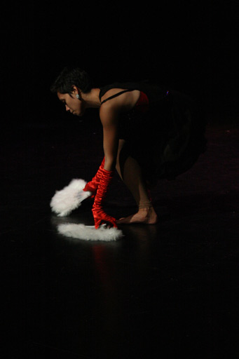 Dancer Nicola Sabatino performing Feather & Tar.