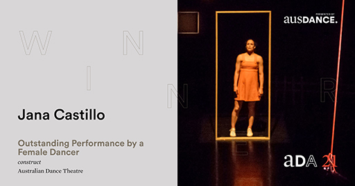 Jana Castillo, Outstanding Performance by a Female Dancer for 'construct' (Australian Dance Theatre)