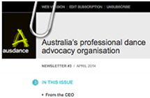 Ausdance National newsletter